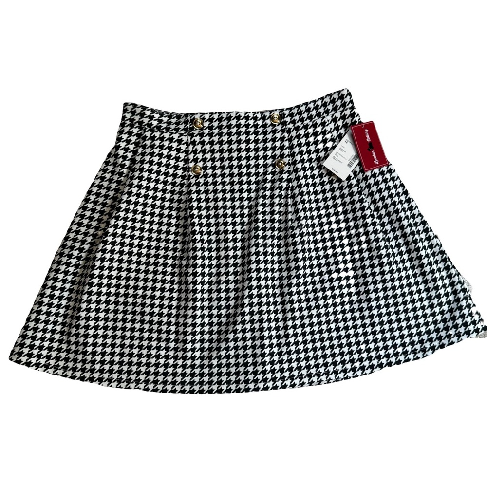 NWT Gymboree Houndstooth Skirt with gold button detail - size 12